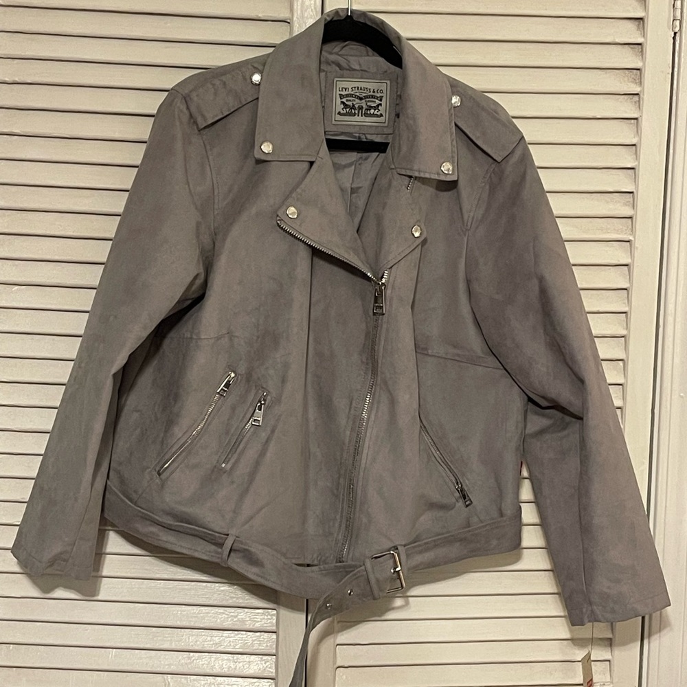 Levi Strauss grey biker jacket 1x NWT